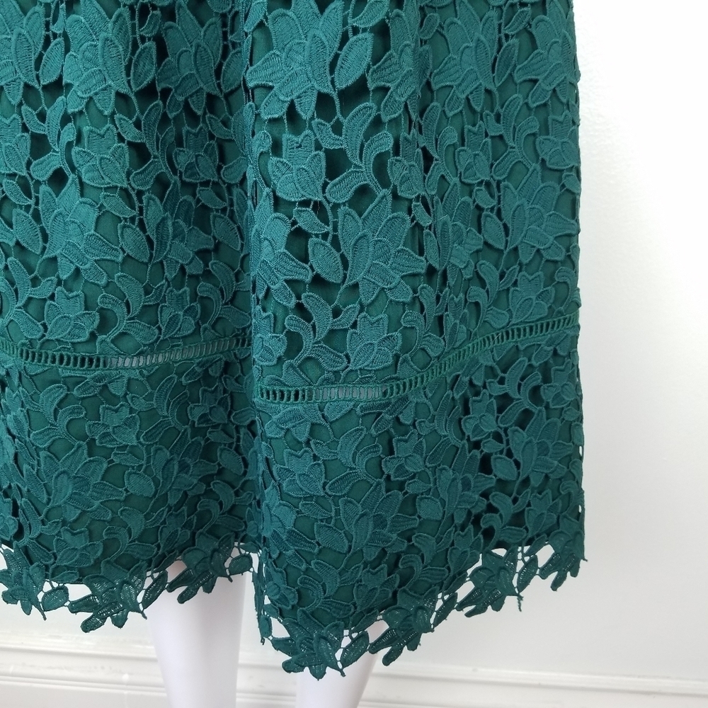 Club Monaco Green Lace Bolari Dress Size 2 - Picture 11 of 13
